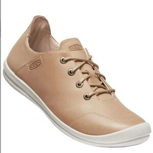 Keen Lorelai II Shoes 9.5 Brown Tan Leather Lace Up Comfort Womens Sneaker